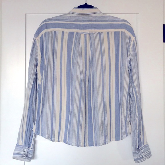 Rag & Bone Cropped Gauzey Button Down - Picture 2 of 11